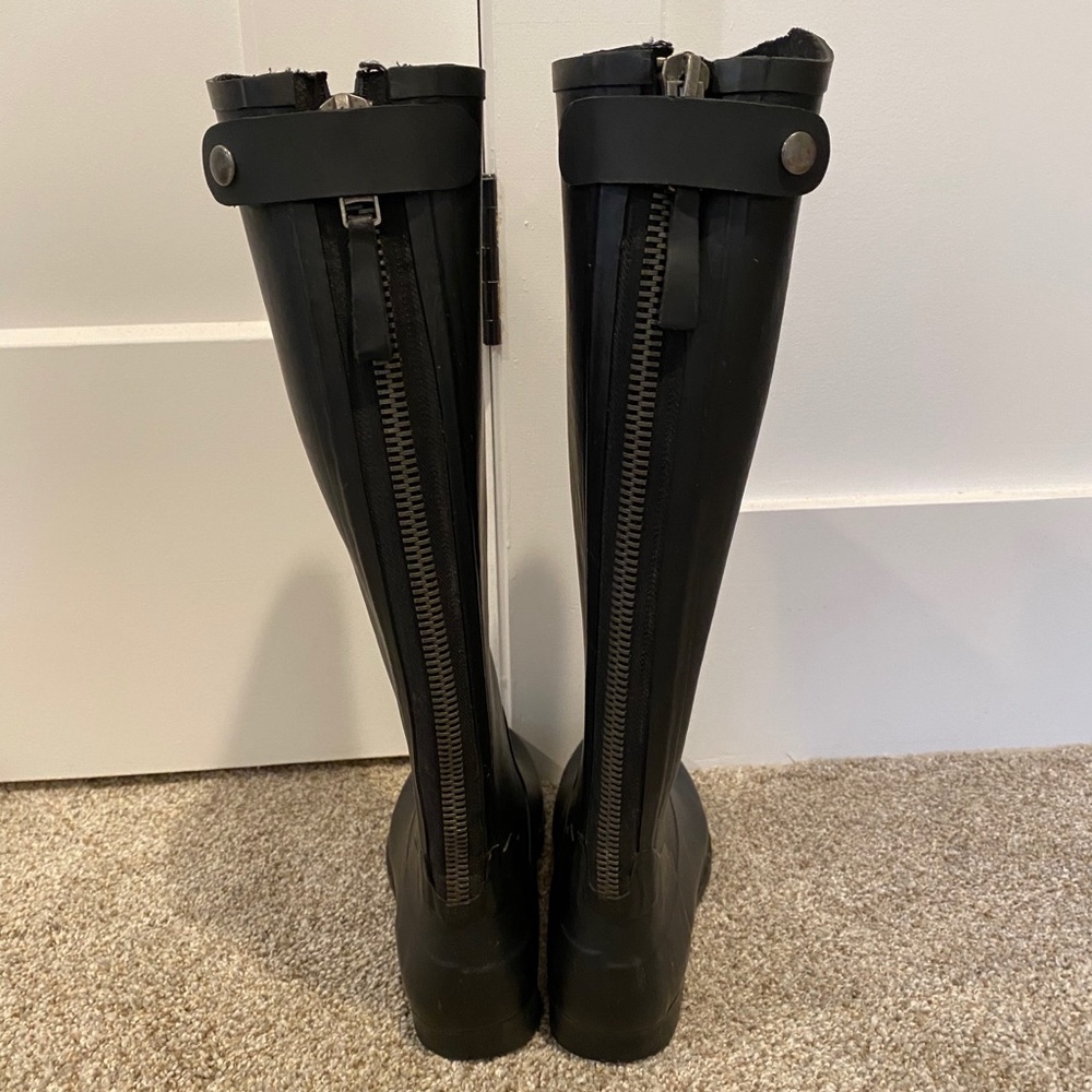 JCrew zipper rainboots